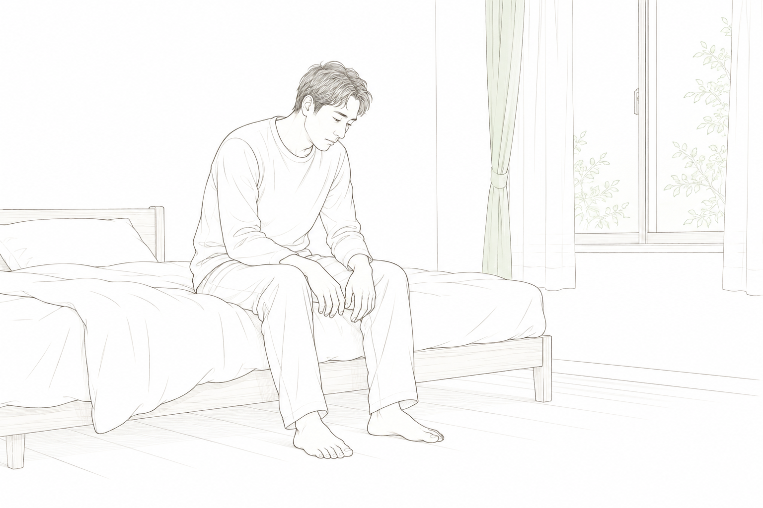 休養を描いたイメージイラスト