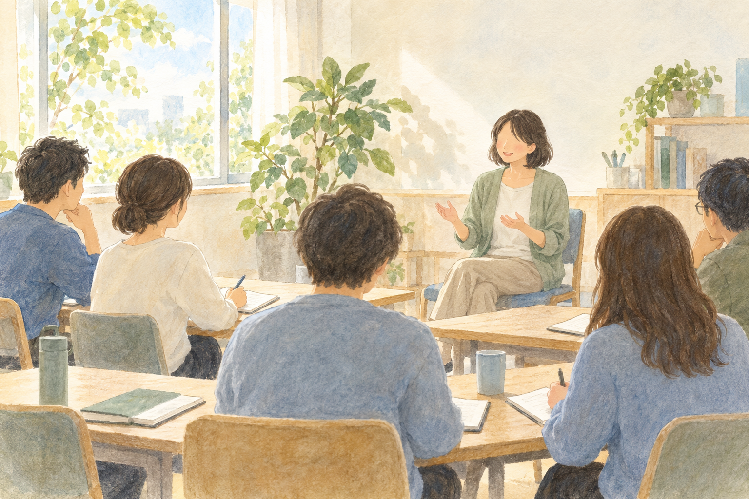 学びの場を描いたAIイメージイラスト